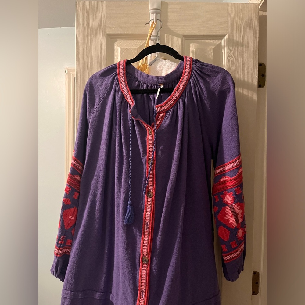 Free People Purple Tunic 100% cotton perfect